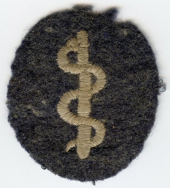WWII Luftwaffe Medical Personnel Specialty Patch. Salty, Removed from Uniform