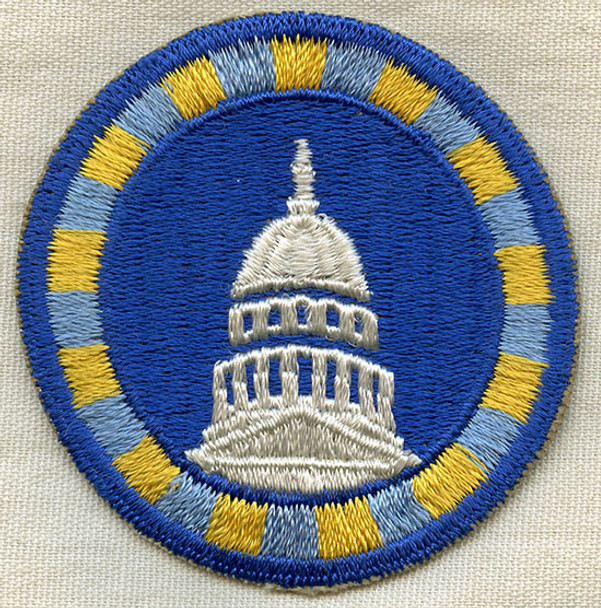 Rare Ca. 1948 - 1949 USAF Headquarters Command (Bolling Point) Shoulder Patch