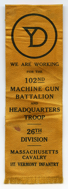Cool WWI New England War Worker for the 102nd Machine Gun BN & HQ Troop, 26th Division (Yankee Div.)