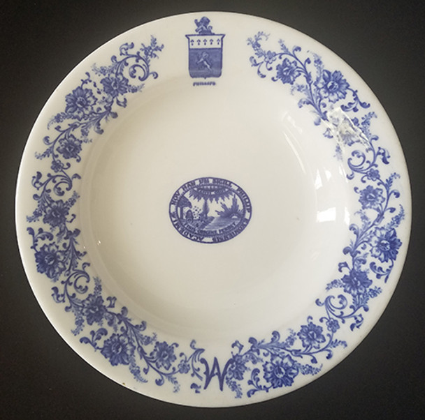 Nice Early 20th Century Phillips Exeter Academy Soup Bowl by Cauldon Hotel China
