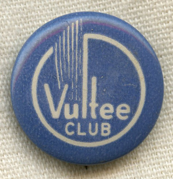 WWII Vultee Aircraft "Vultee Club" Celluloid Pin