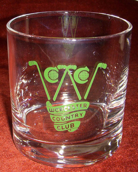 Great 1930s - 1940s Worcester Massachusetts Country Club Cocktail Glass