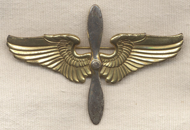 Sterling WWII Aviation Cadet Pin-Back Badge by TruArt