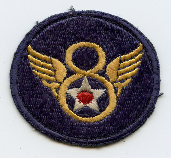 Scarce Early WWII UK-Made "Clipped Wing" USAAF 8th Air Force Patch Fully Embroidered Variant