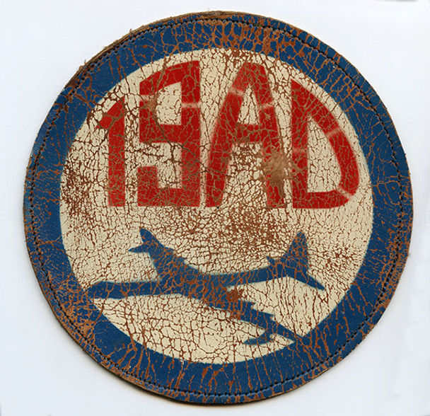 Extremely Rare Ca. 1951-52 USAF 19th Air Division Painted Leather Jacket Patch with B-36 Peacemaker