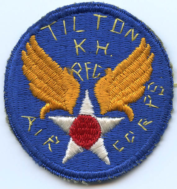 Personalized PFC Tilton WWII USAAF Shoulder Patch