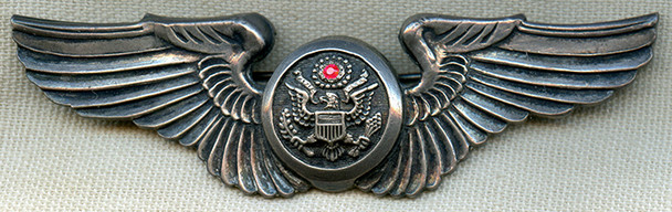 Wonderful, Uniquely Personalized WWII USAAF Air Crew Wing with Ruby CBI Theater-Made & Engraved