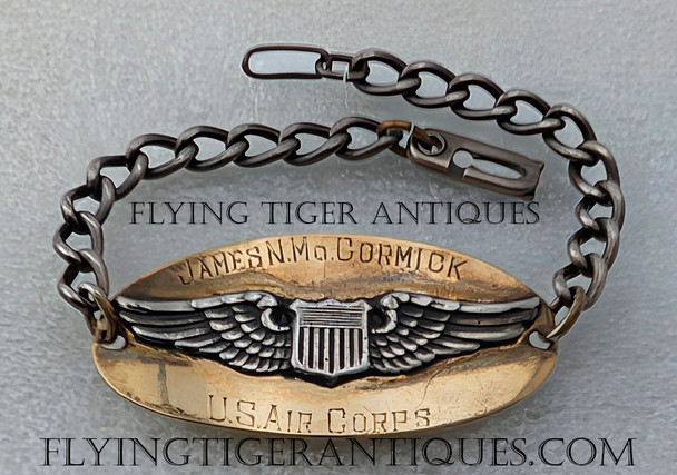 1930 10K Gold US Air Corps Pilot Solo Bracelet from March Field California