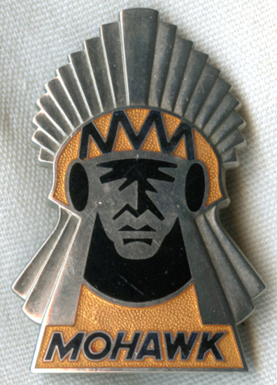 Extremely Rare Late 1960s Mohawk Airlines Agent Hat Badge