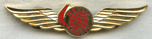 Circa 1990s World Airways 2nd Officer Wing 2nd Issue
