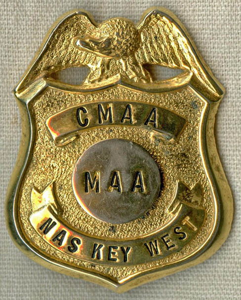 Early 1950's US Navy Chief Master at Arms Badge from Key West Naval Air Station