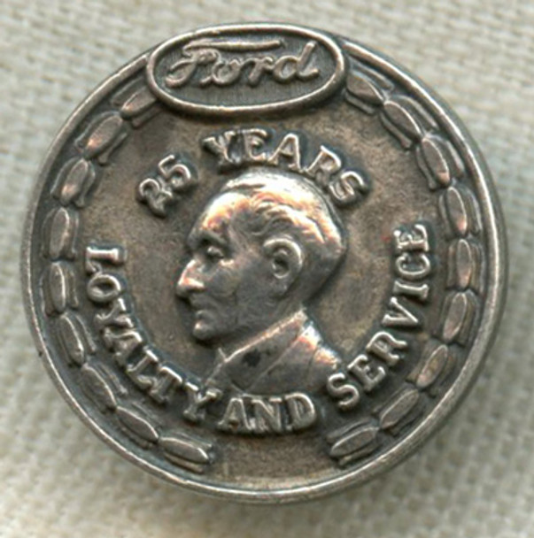 1940s Vintage Ford Automobile 25 Years of Service Pin in Sterling by Balfour