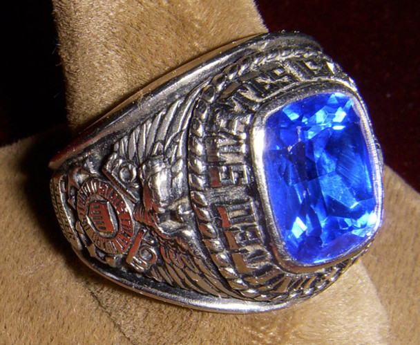 1990's - 2000's US Coast Guard (USCG) "Graduation" Type Ring by Jostens