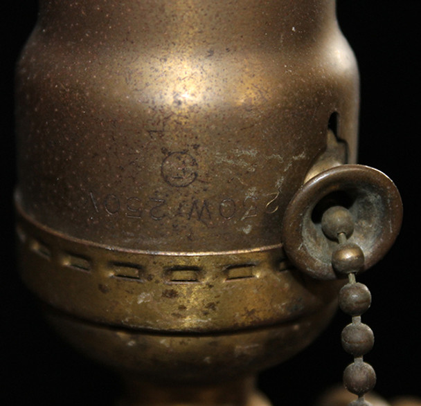 Fabulous Old Brass Yacht Wall or Table Gimbaled Ballast Lamp - Rewired