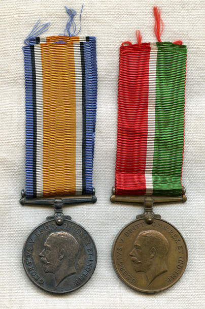 Rare Named WWI Pair of UK War Service and Mercantile Marine Medals with Paperwork