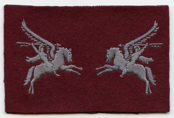 Uncut Pair WWII British Airborne Forces Formation Signs Worn by 1st & 6th Airborne Division