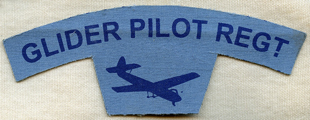 Rare Printed WWII UK Glider Pilot Regiment Shoulder Title for Battle Dress Uniform