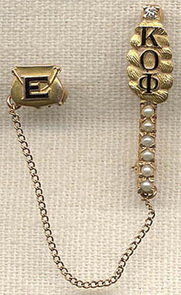 Vintage 1922 Kappa Omikron Phi Sorority Pin in Gold