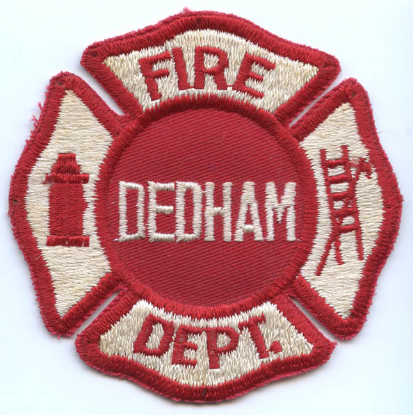1970's Dedham, Massachusetts Fire Department Patch