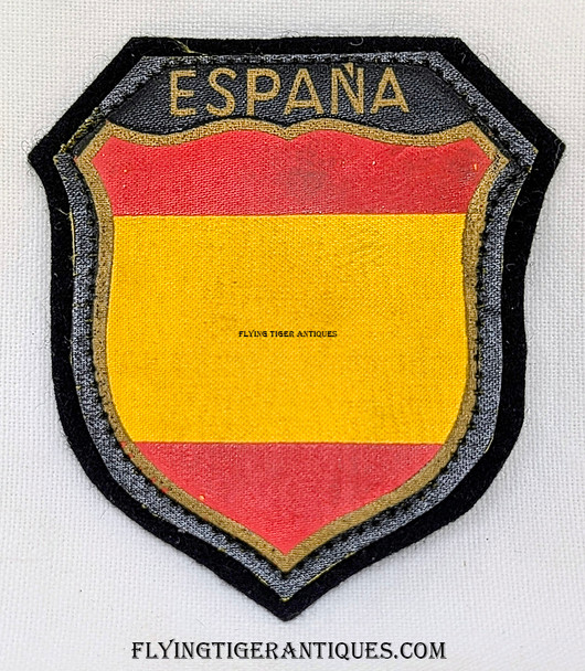 Early WWII German Army Spanish "Blue Division" Volunteer sleeve shield for an Enlisted Man