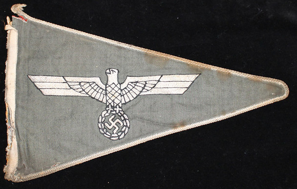 WWII Nazi Wehrmacht Command Car Pennant "As Liberated" by a member of Patton's 3rd Army