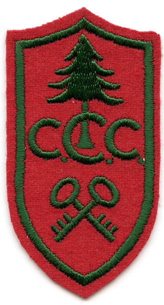 Civilian Conservation Corps (CCC) Red Quartermaster Patch from the 1930s