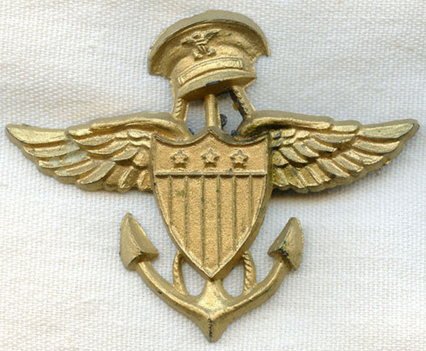 Large WWII US Navy Aviation Sweetheart Pin
