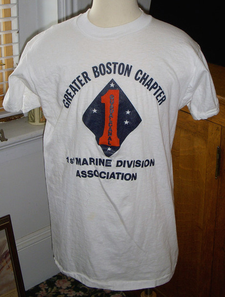 1970s 1st Marine Division Association Greater Boston Chapter T-Shirt