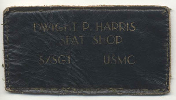 1930s - WWII USMC Aviation Repair Shop Flight Jacket Name Tag