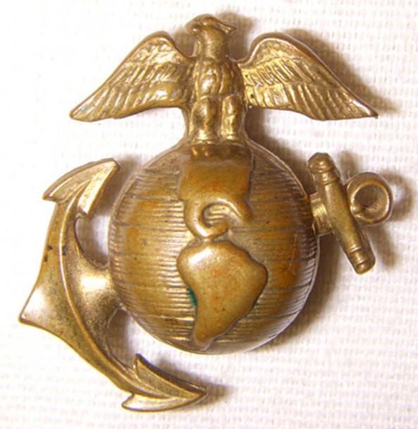Scarce Early 1930's US Marine Corps Enlisted Man Dress Collar Insignia in Meyer Metal