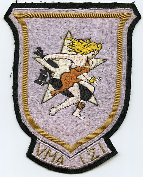 Absolutely Stunning 1951 Korean War USMC VMA-121 Japanese-Made Jacket Patch by New Itami Stu
