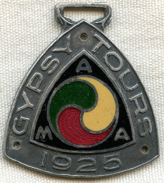 Fabulous Iconic 1st Year 1925 AMA American Motorcycle Association Gypsy Tour Watch Fob