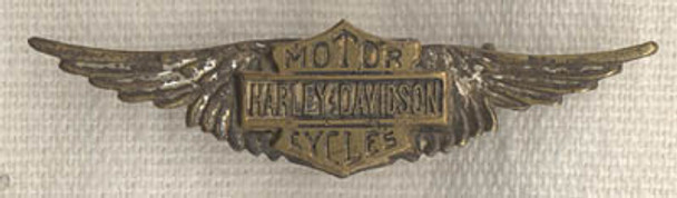 RARE 1920s-1930s Harley-Davidson Lapel Wing