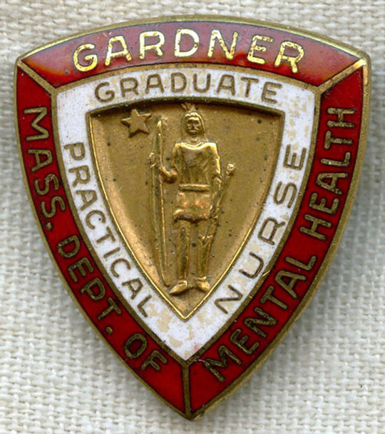1930's Massachusetts Dept of Mental Health Gardner Massachusetts Nurse Graduation Pin