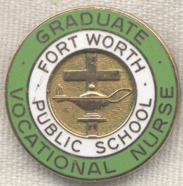 1959 Fort Worth, Texas Public School Vocational Nurse Graduation Pin