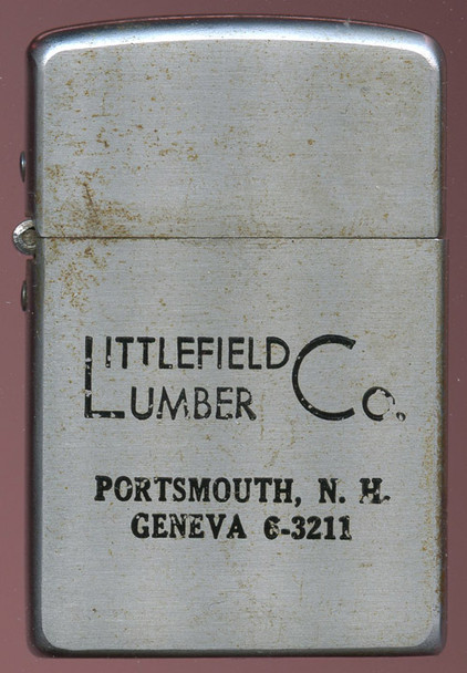1950s Portsmouth, New Hampshire Littlefield Lumber "Champ" Lighter