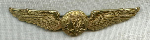 Circa 1930s American Airlines Co-Pilot Wing 3rd Issue by Wright & Street
