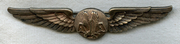Circa 1944 American Airlines Pilot Wing 3rd Issue by Balfour