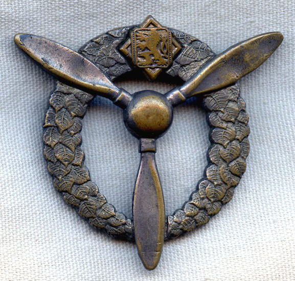 1947 Czechoslovakian Air Force Flight Mechanic Badge