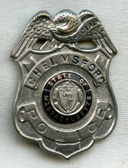 Circa 1930s-1940s Chelmsford, Massachusetts Special Police Badge