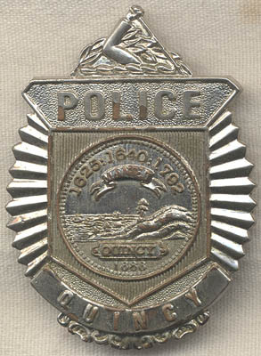 1950s Quincy, Massachusetts Police Badge