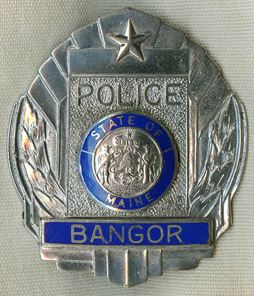 1950's - 1960's Bangor, Maine Police Badge