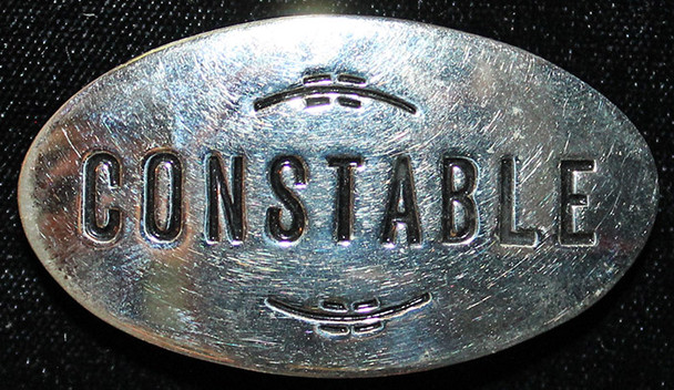 Circa 1900 "Stock" Oval Constable Badge