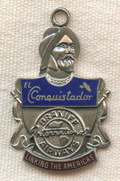 Braniff International Airways "El Conquistador" Sterling Pendant