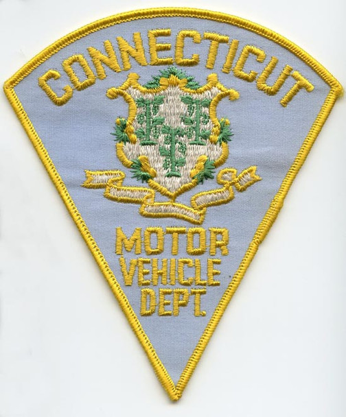 1970s Connecticut Motor Vehicle Department Patch on Twill