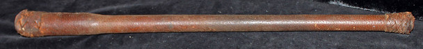 Great 19th C. Leather Covered, Lead-Tipped Policeman's Billy Club, Unique Configuration