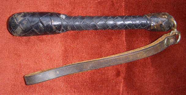 Great 1930s-1940s Policeman's Lead-Loaded Leather Sap