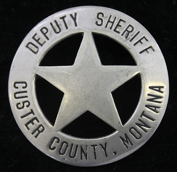 Great 1890's Custer County, Montana Deputy Sheriff Circle Star Badge