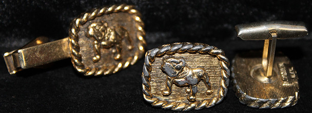 1960Õs-70Õs Mack Truck Promotional Cufflinks & Tie Bar Set Made in NY