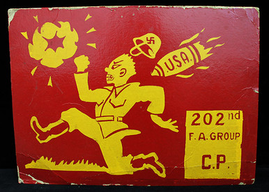 Great WWII US Army 202nd Field Artillery Group Command Post Sign from ...